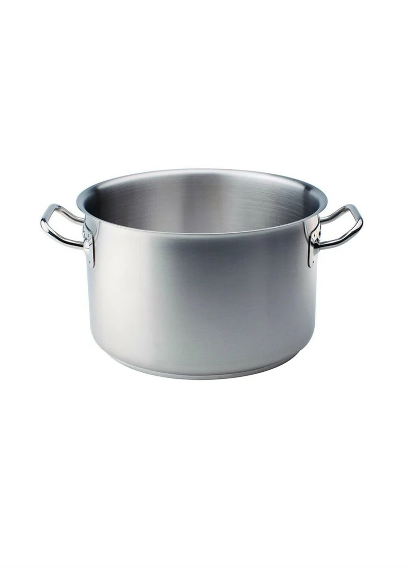 Pentole Agnelli Linea Acciaio Inox 18-10 Casseruola Alta 2 manici cm 24