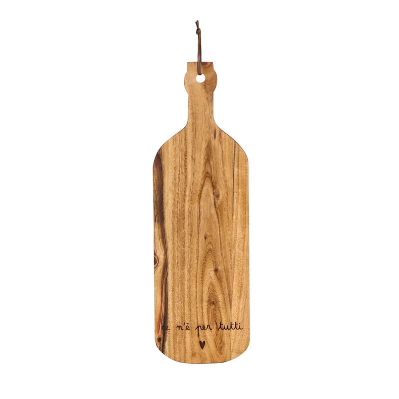 Tagliere bottiglia in Legno di Acacia "Ce n'è per tutti"