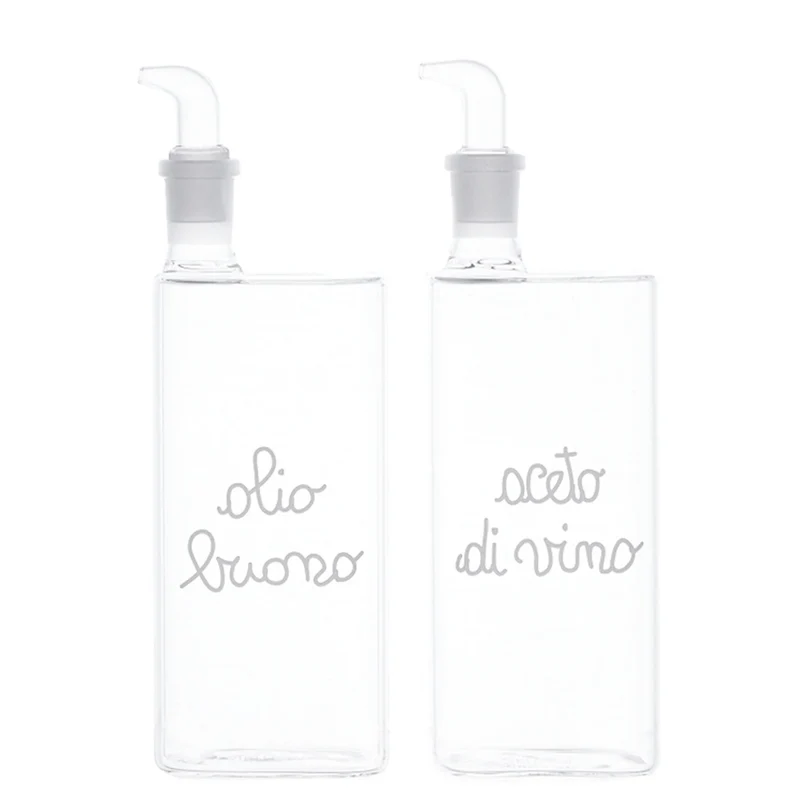 Set 2 Bottiglie "Olio Buono - Aceto di Vino" - 2x400ml