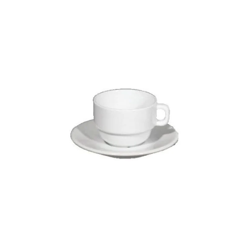 Tazza C/Piatto Roma Bianco Tazza The C