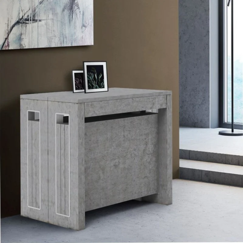 Consolle Allungabile 90x49/320x77 cm Transformer cemento