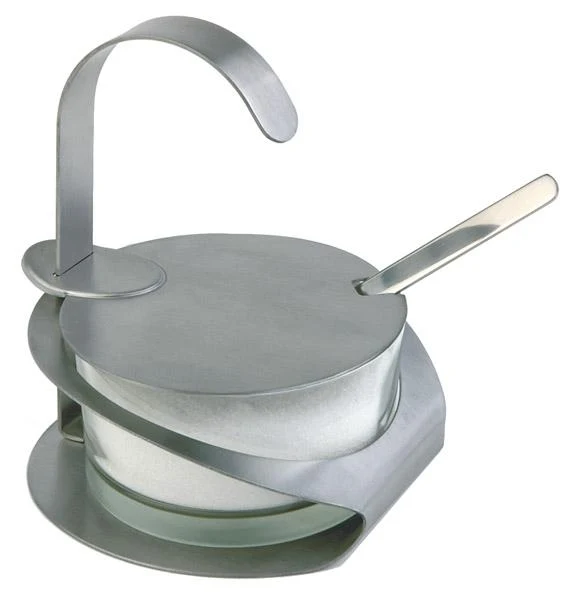 PRO-FORMAGGIERA INOX-VETRO CM10,5H.13 CON CUCCHIAIO
