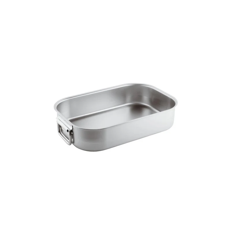 Tegame inox rettangolare maniglie snodo cm.40x26 h.9 sambonet paderno