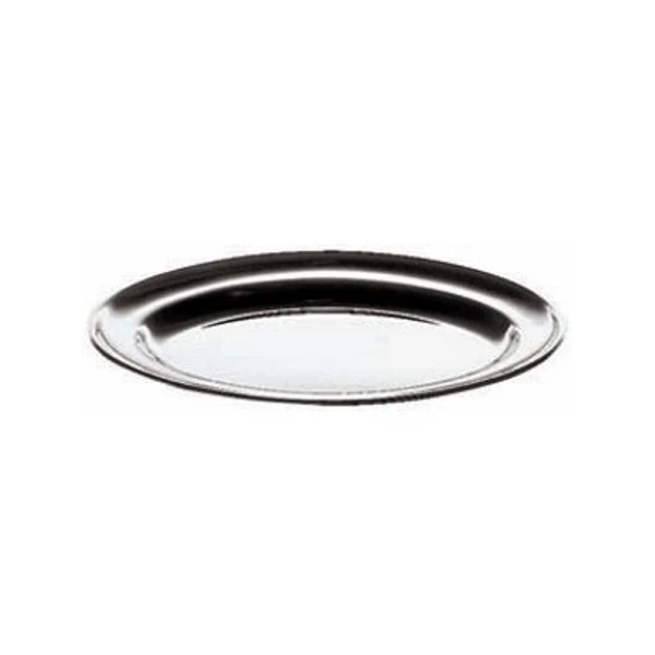 Vassoio inox ovale con bordo cm.30x22