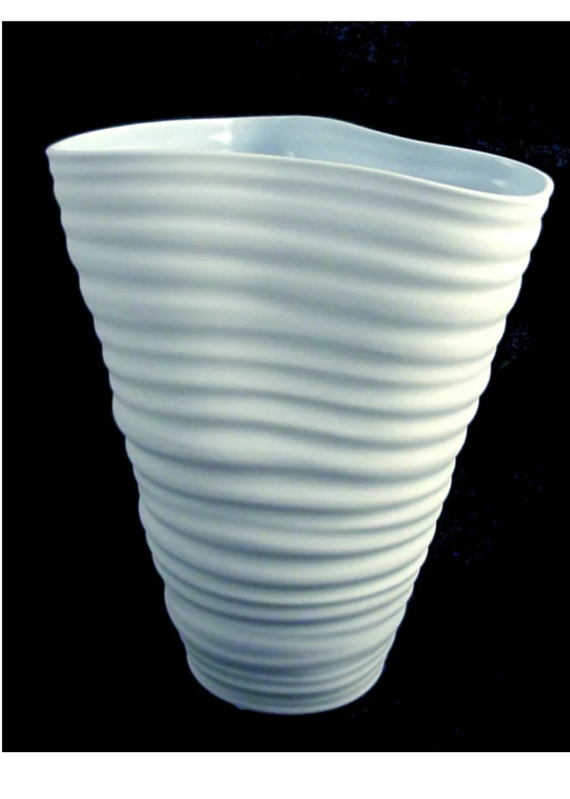 Vaso Onde Bianco H.32