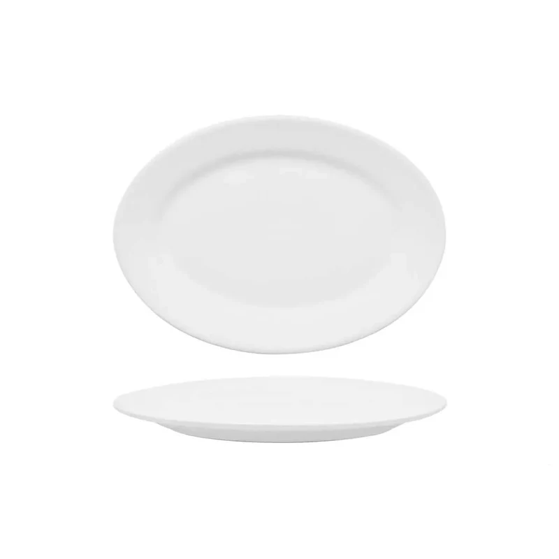 CLASSIC WHITE - VASSOIO OVALE CM 31 CON FALDA
