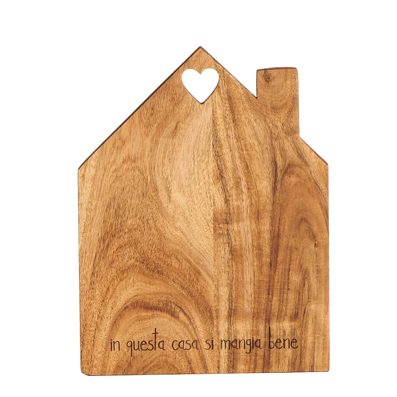 Tagliere casa "In questa casa si mangia bene" - Legno