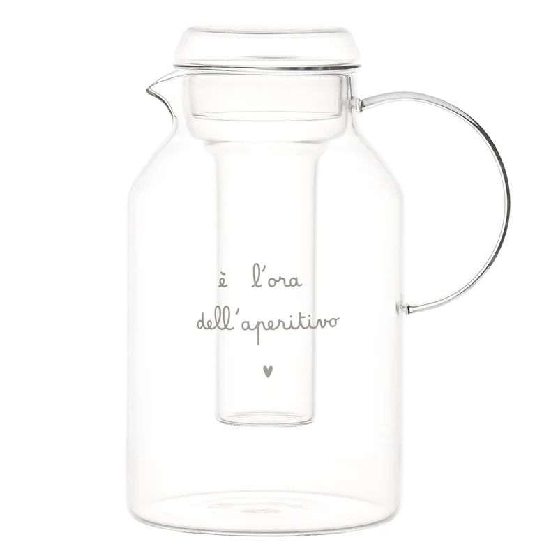 Caraffa con portaghiaccio "E' l'ora dell'aperitivo"