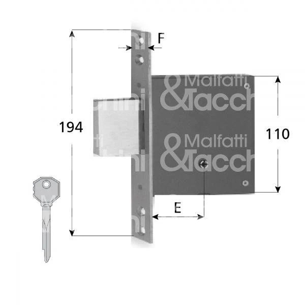 SERRATURA INFILARE 1300K E.40 FIAM