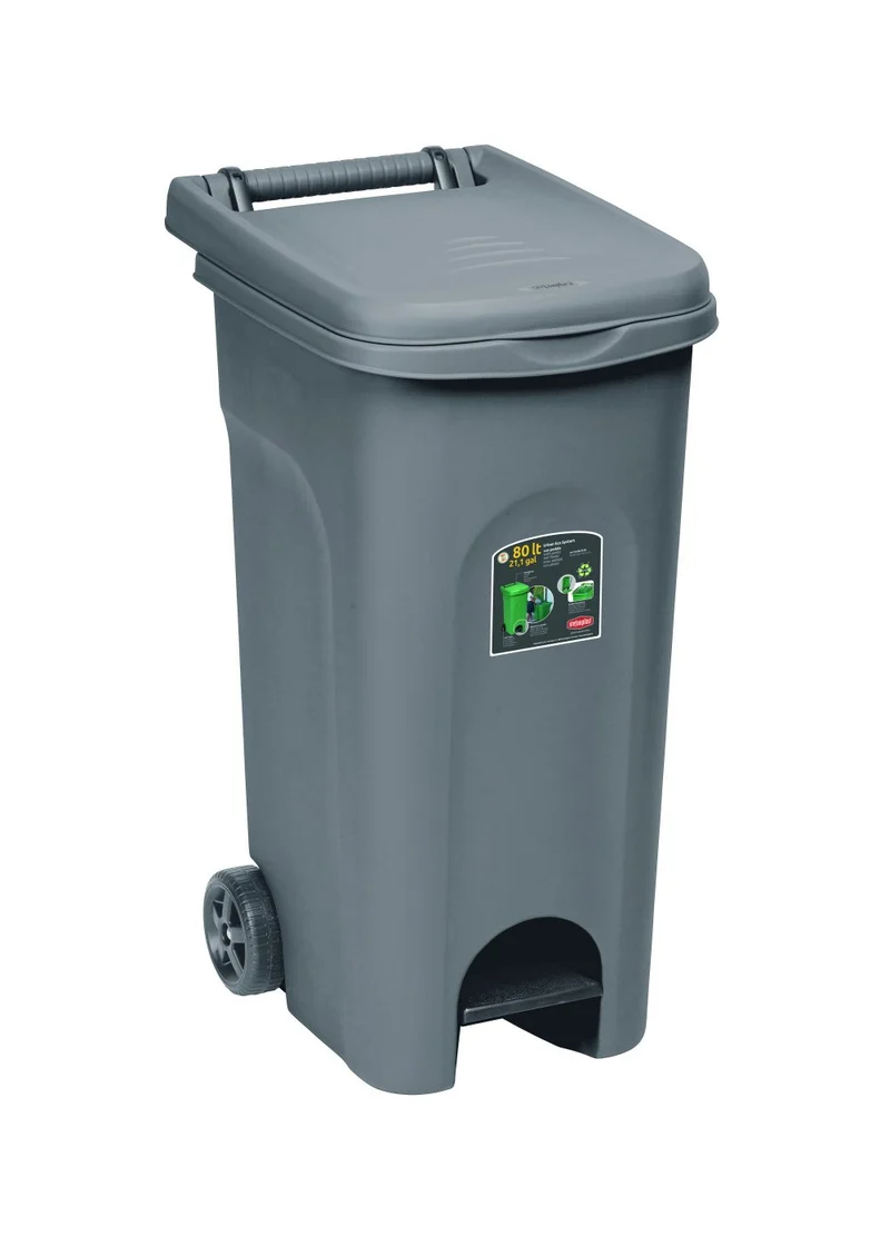 Stefanplast Bidone Urban Eco con Pedale L. 80 Grigio Outdoor