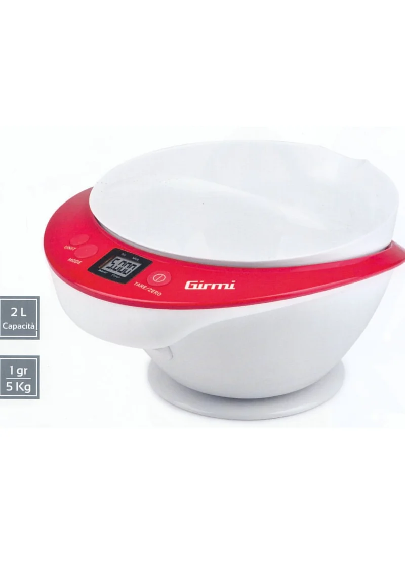Girmi Bilancia Digitale da Cucina Rossa 5 kg - 1 gr.
