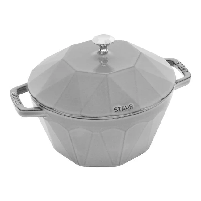 Cocotte Diamante rotonda - 22 cm, Colore grigio grafite
