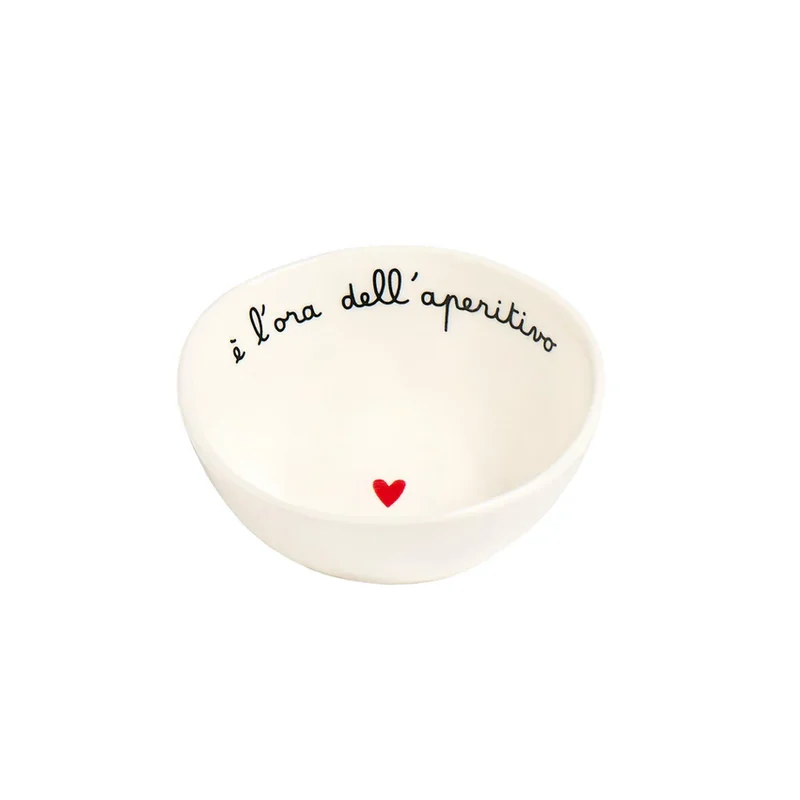 Set 4 Coppette in gres "E' l'ora dell'aperitivo"