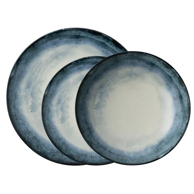 SHADE Set piatti 12 pezzi in Porcellana - Blue