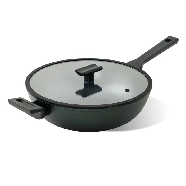 TITAN PRO GREEN Wok in Alluminio 30 CM - Verde Scuro
