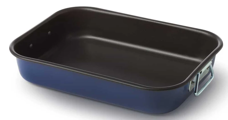 Teglia Rettangolare Blu 25cm Alluminio Antiaderente