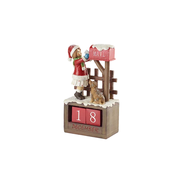 Winter Collage Statuetta Natale multicolore