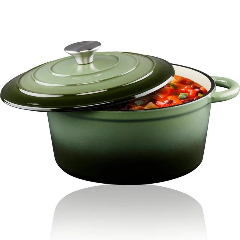 Casseruola con Coperchio Royalty Line Casseruola 24 cm Adatto a Tutti i Fornelli in Ghisa Verde