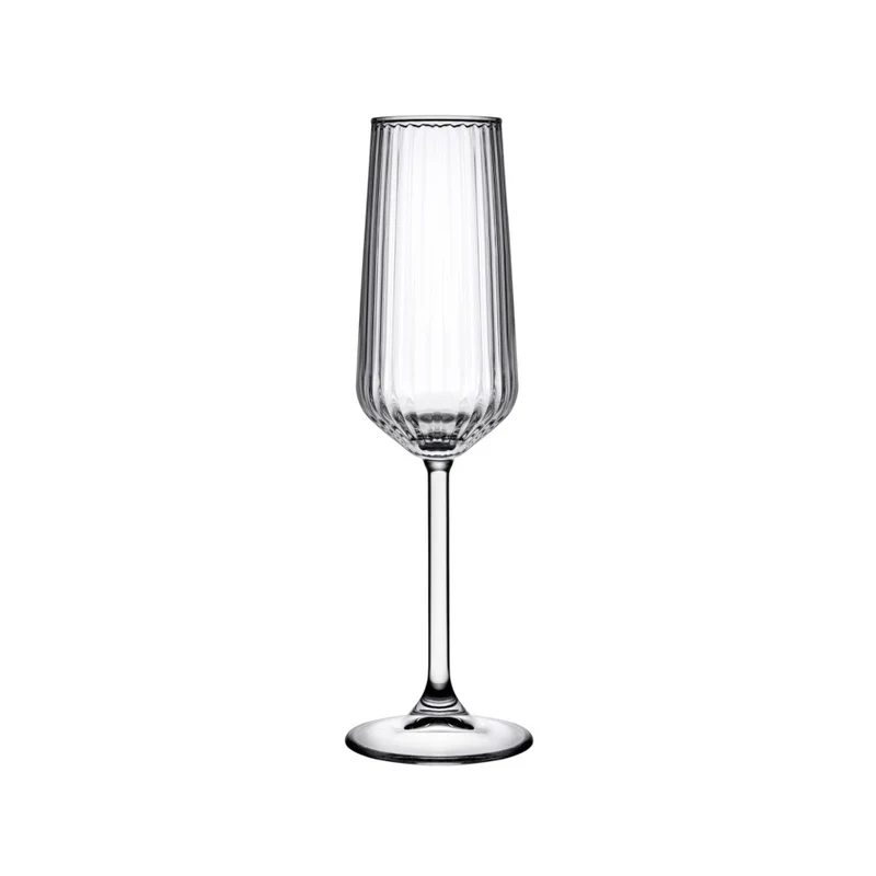 Calice allegra focus cl.19.5 flute champagne effetto ottico pasabahce