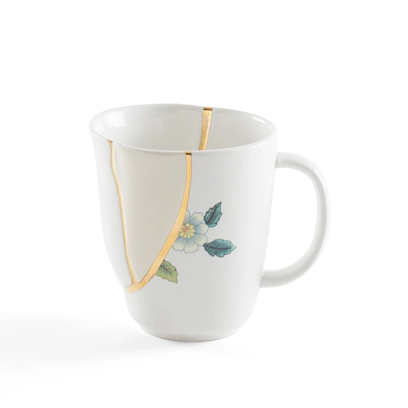 Seletti Kintsugi Tazza Mug in porcellana, decoro n°1