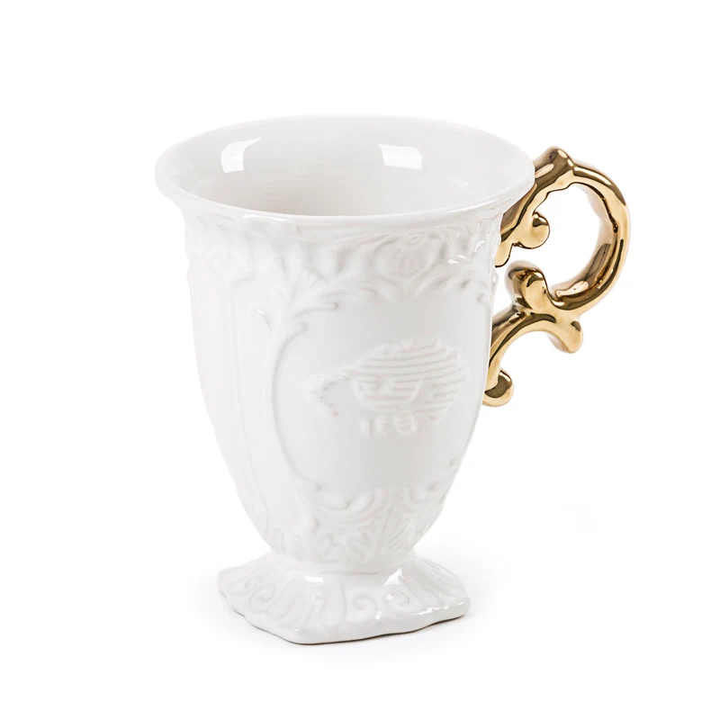 Seletti Wares Gold Tazza Wares-I con manico Oro in porcellana
