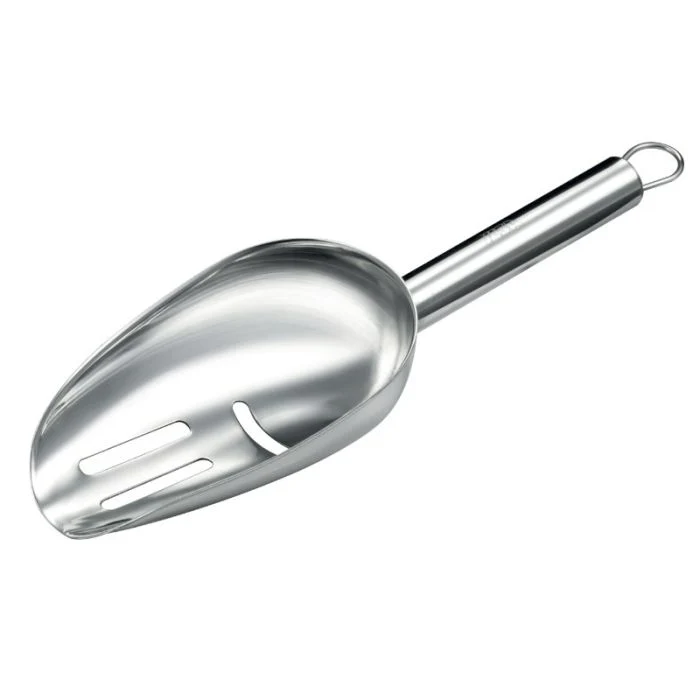 Sessola multiuso con fori in acciaio inox - 0,1 L