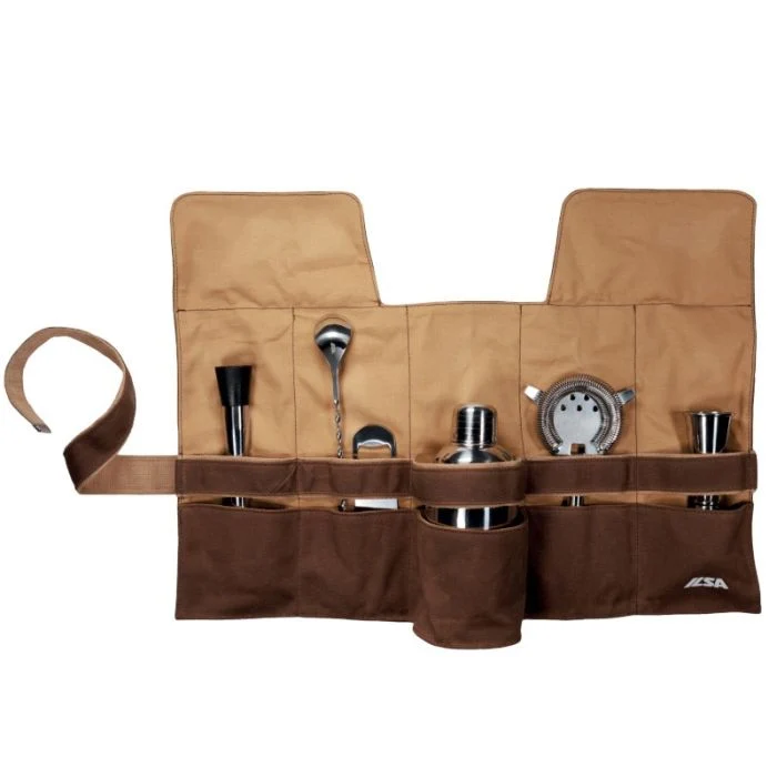 Borsa bartender con 6 utensili da bar