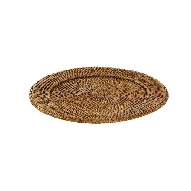 RADICI Piatto Presentazione Rotondo in Rattan - Ø 32,0 CM 1,5 H