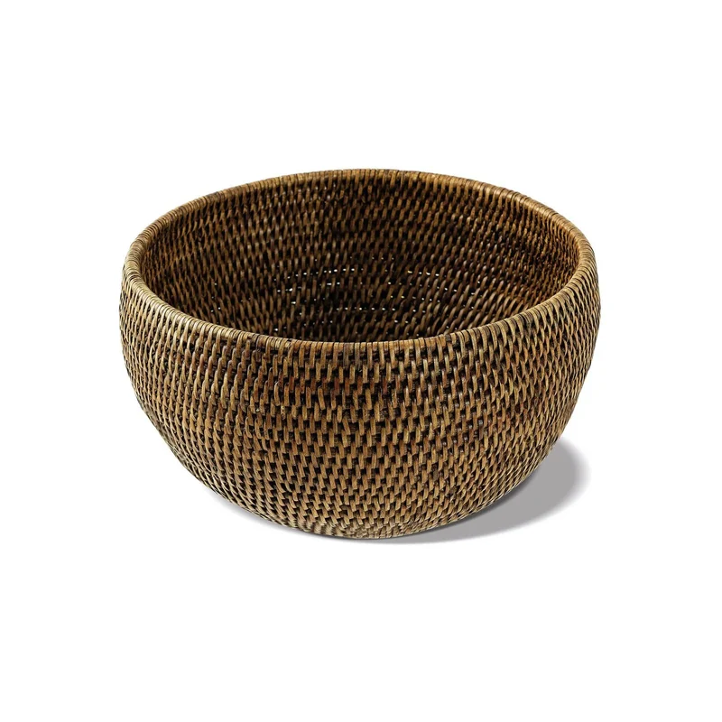 RADICI Contenitore in Rattan Rotondo - 26,5 CM 15,5 H