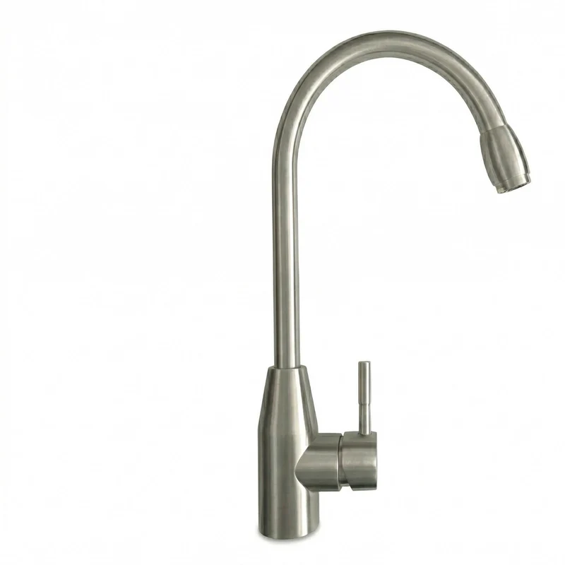 RUBINETTO MISCELATORE CUCINA MONOCOMANDO CROMATO COLLO ALTO GIREVOLE ACQUA 8066