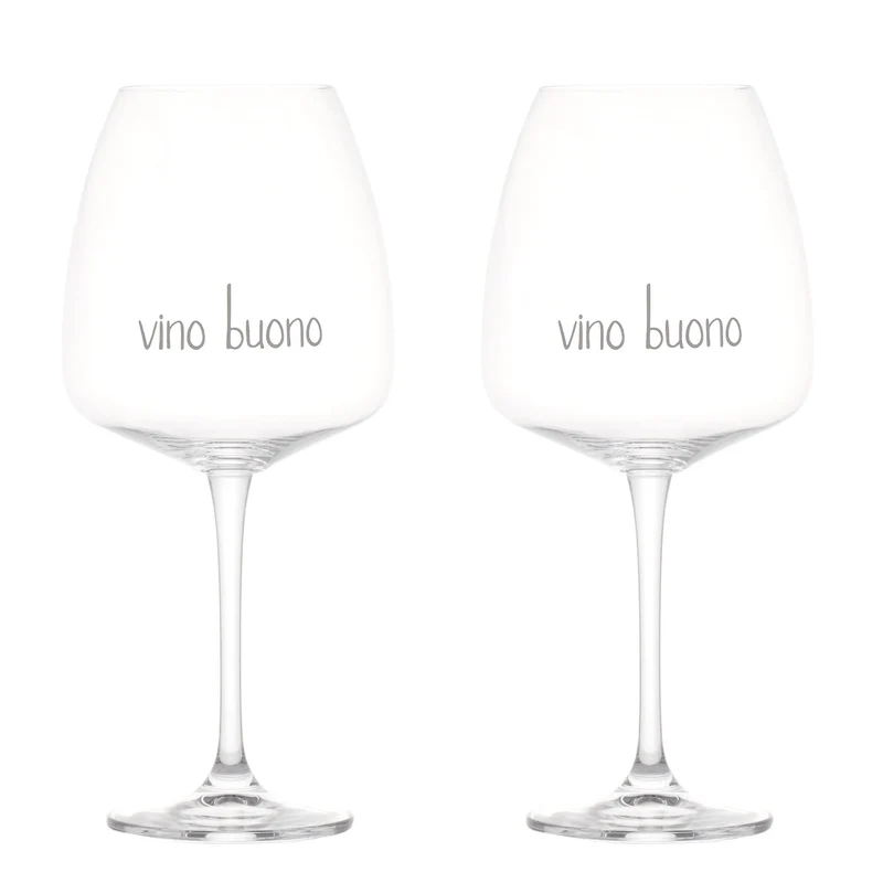 SET 2 calici vino "Vino Buono" - 77 CL
