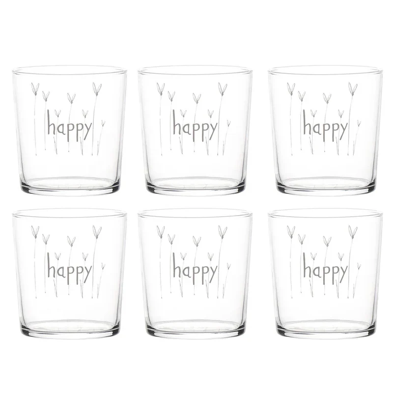 SET 6 bicchieri "Happy" - 35 CL