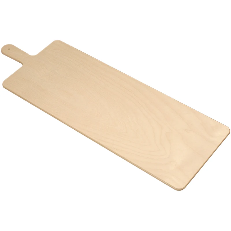 Tagliere legno rettangolare c/manico cm.52x28 spessore cm.1.2
