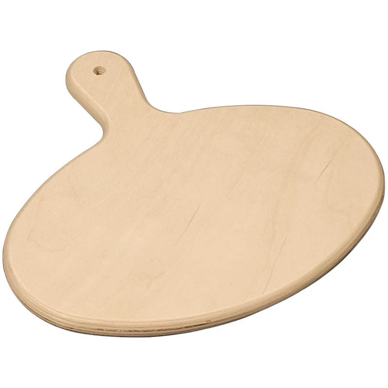 Tagliere legno ovale cm.29.5x29 con manico