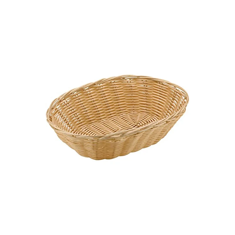 Cesto pane cm.23x15 h.6.5 ovale in polyrattan