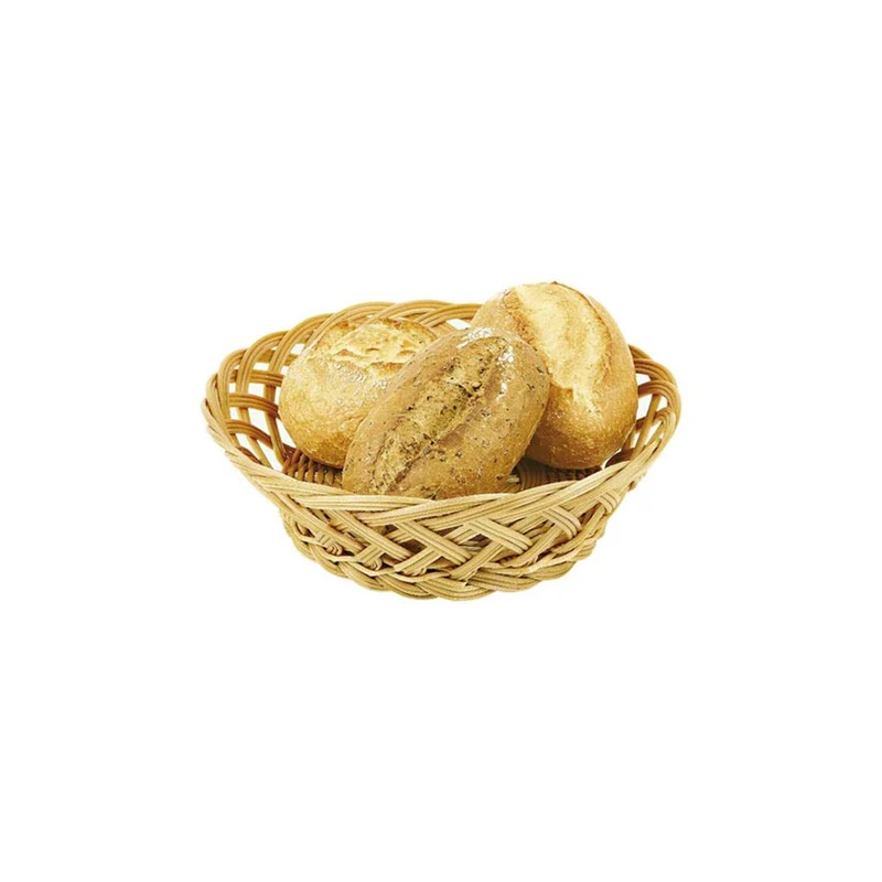 Cesto pane ø cm.23 h.7 rotondo in polyrattan intrecciato
