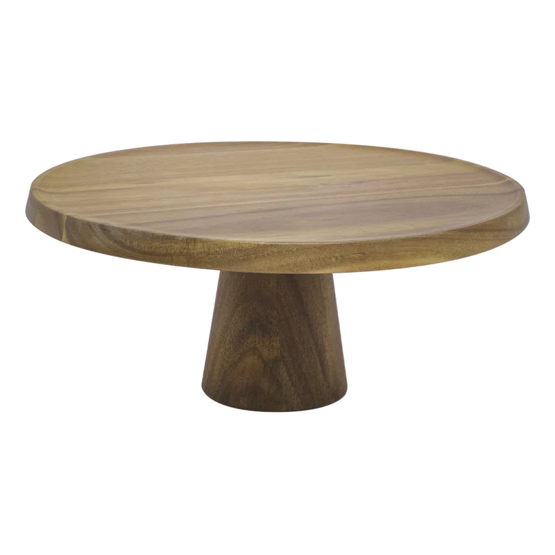Alzata legno di acacia rotonda ø cm.35 h.15