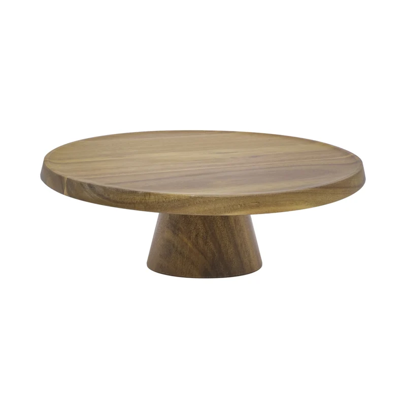 Alzata legno di acacia rotonda ø cm.29.5 h.10