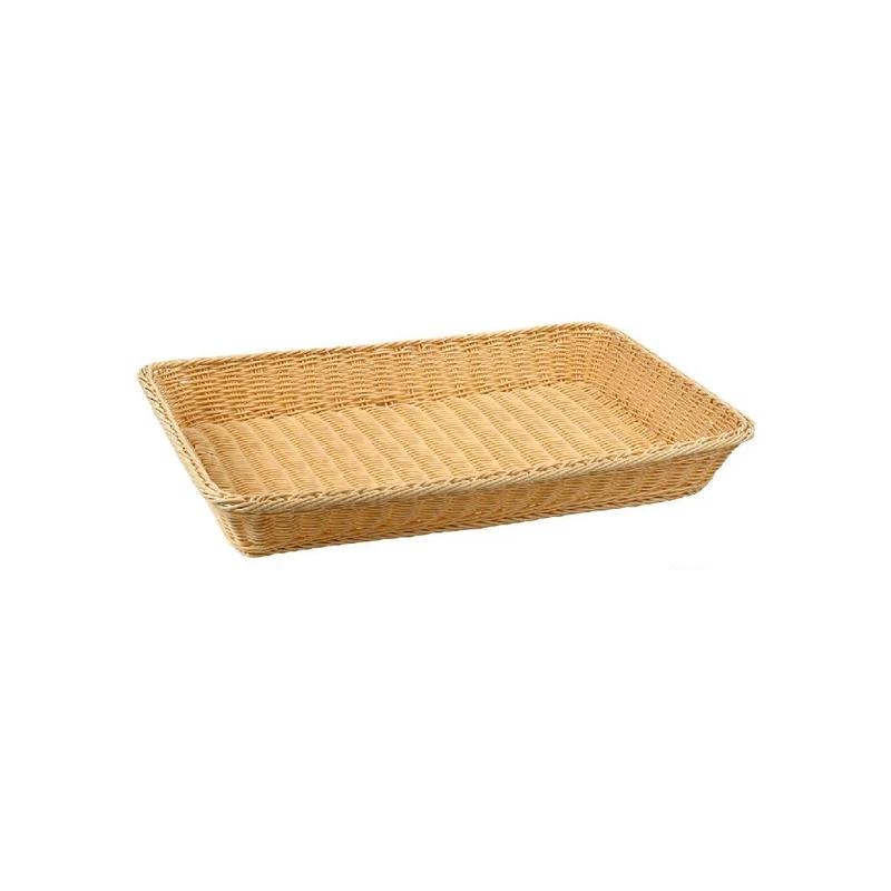 Cesto pane cm.53x32.5 h.10 gn 1/1 in polyrattan doppia trama