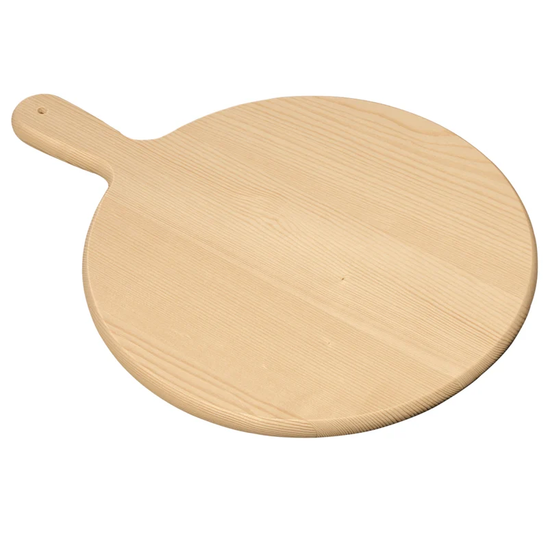 Tagliere legno rotondo con manico cm.30 spessore cm.2.2