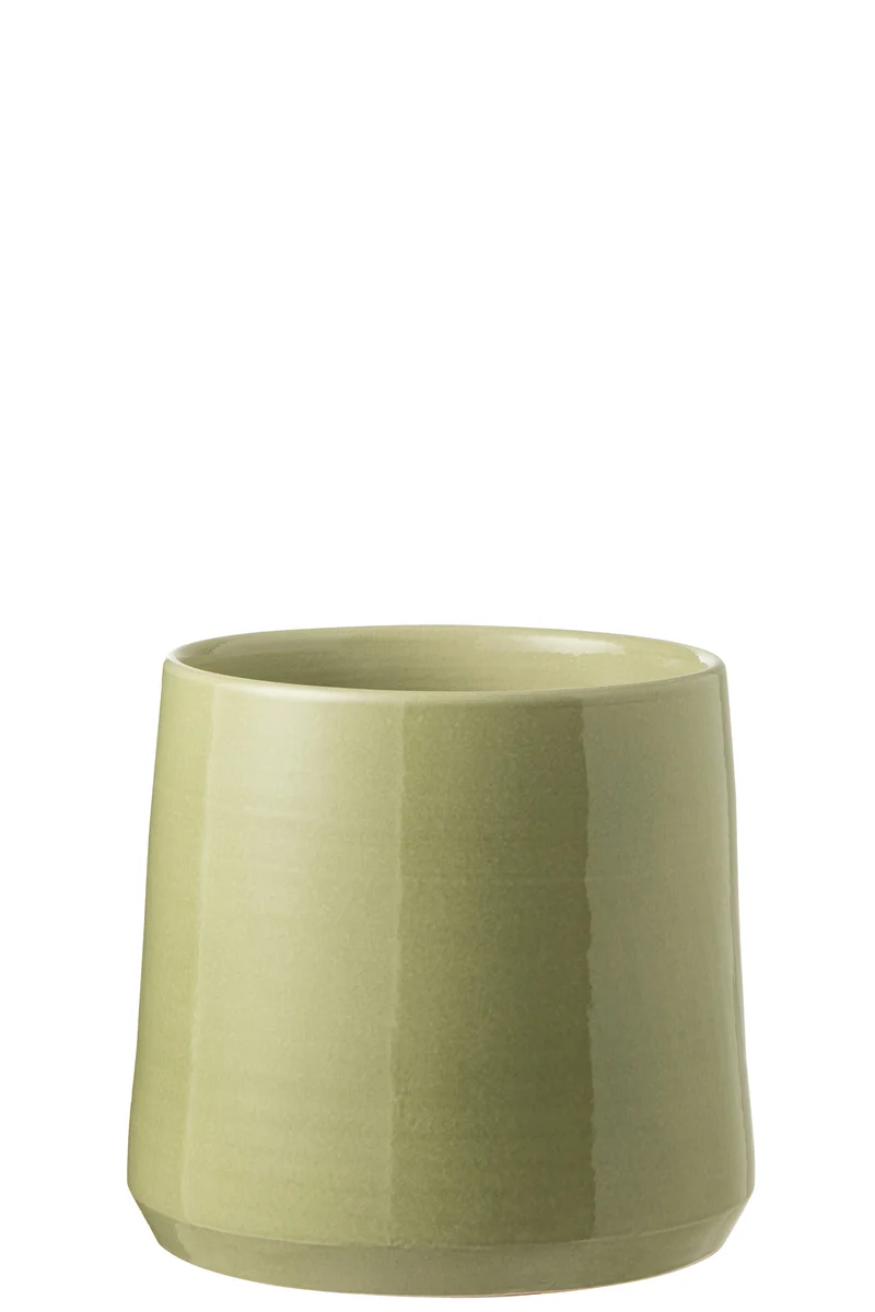 Portavasi Rotondo Ceramica Verde Large