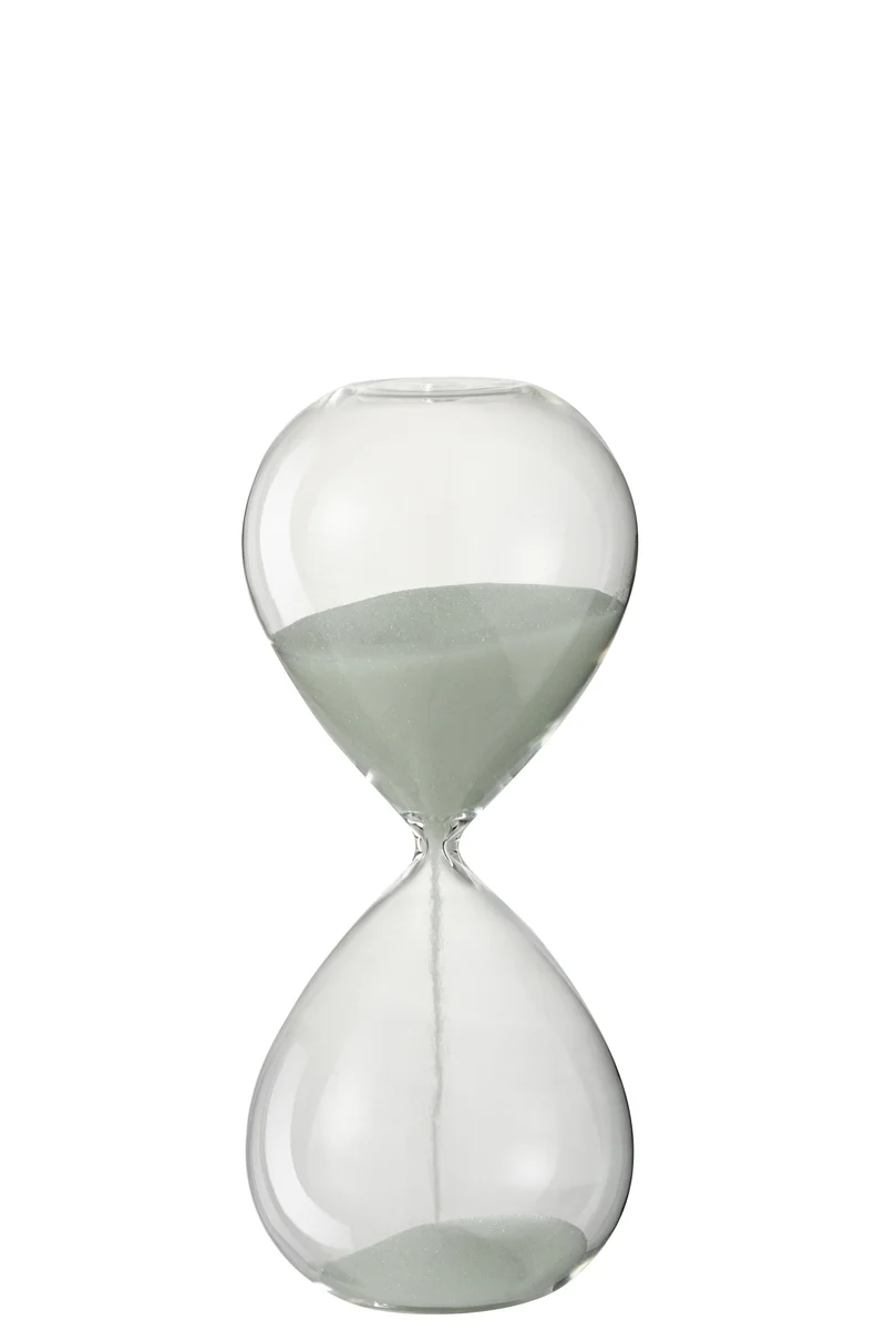 Clessidra Decorativa in Vetro - Sabbia Bianco M