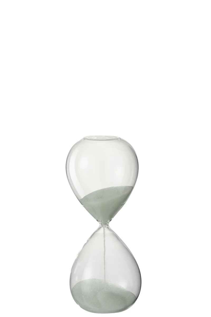 Clessidra Decorativa in Vetro - Sabbia Bianco S