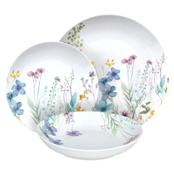 Servizio Tavola 18 pezzi FLORENNE - Porcellana Multicolor