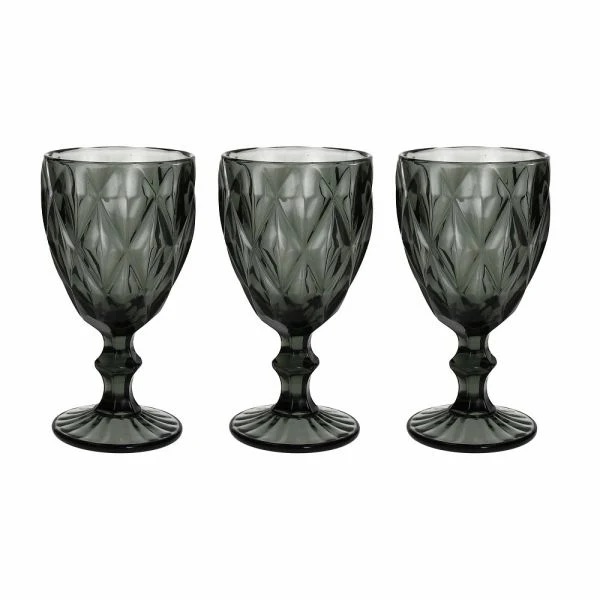 SET 3 calici cc 320 ROMBUS - Vetro Grigio