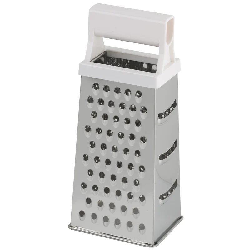 Grattugia Multifunzione da Cucina 3 Modalità di Taglio 8,5x10,5x24,5 cm in Acciaio Inox