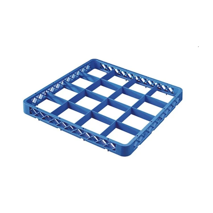 Rialzo con 16 scomparti per cesto lavaggio cm.50x50