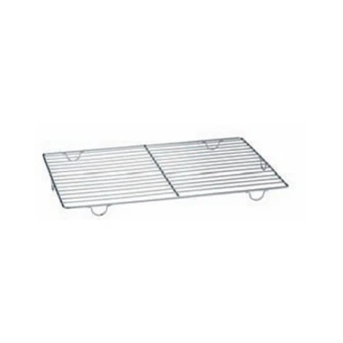 Griglia inox cm.60x40 h.2.5 con piedini