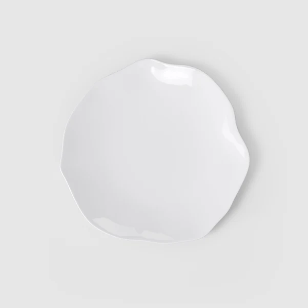PURA Piatto piano bianco - 27,2 x 27,2 cm, Premium Bone Porcelain
