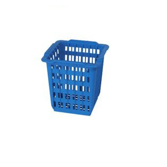 Cesto porta posate cm.12.5x12.5 h.13.5 plastica blu singolo